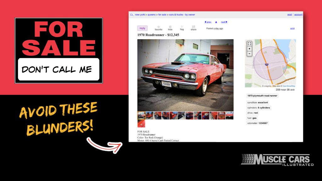 10 Classified Ad Blunders to Avoid When Selling Your Muscle Car