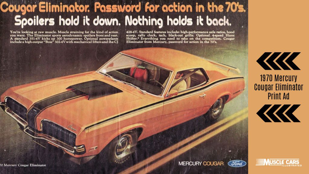 1970 Mercury Cougar Eliminator Print Ad