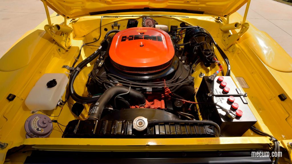 426 Hemi Engine Between the Fenders of a 1970 Plymouth Superbird 
