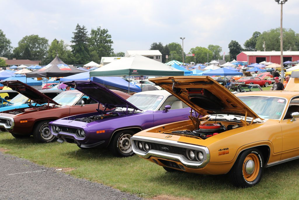 Photo of the show field at Carlisle Chrysler Nationals.