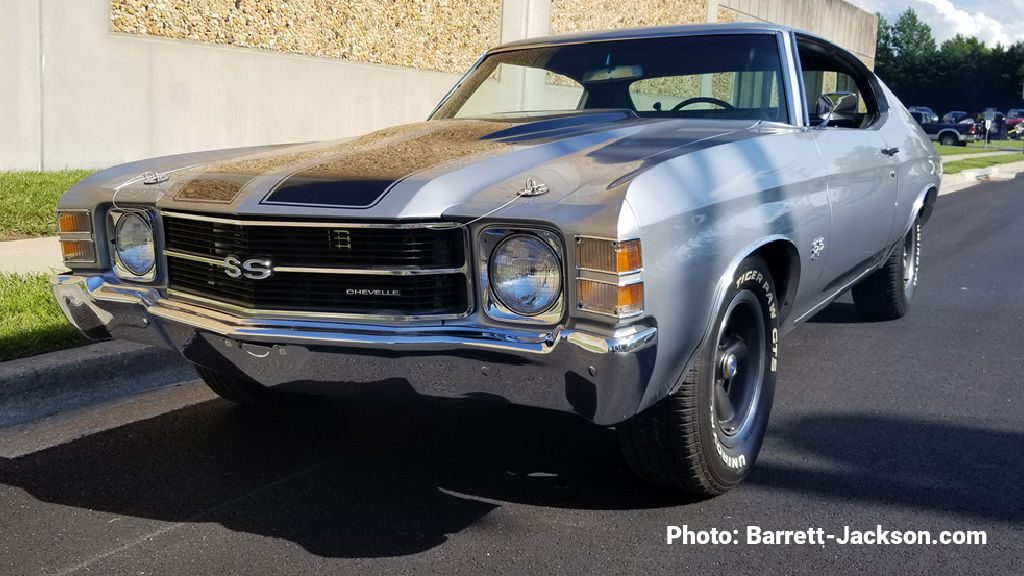 Photo of a silver 1971 Chevelle SS