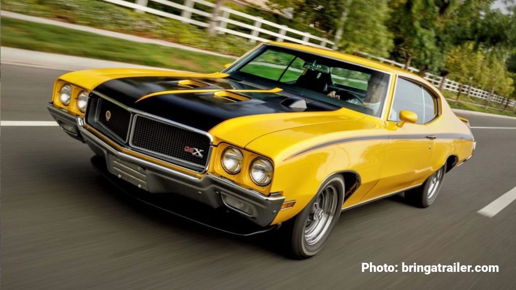 Photo of a Saturn Yellow 1970 Buick GSX
