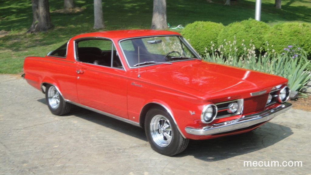Photo of a red 1965 Plymouth Barracuda