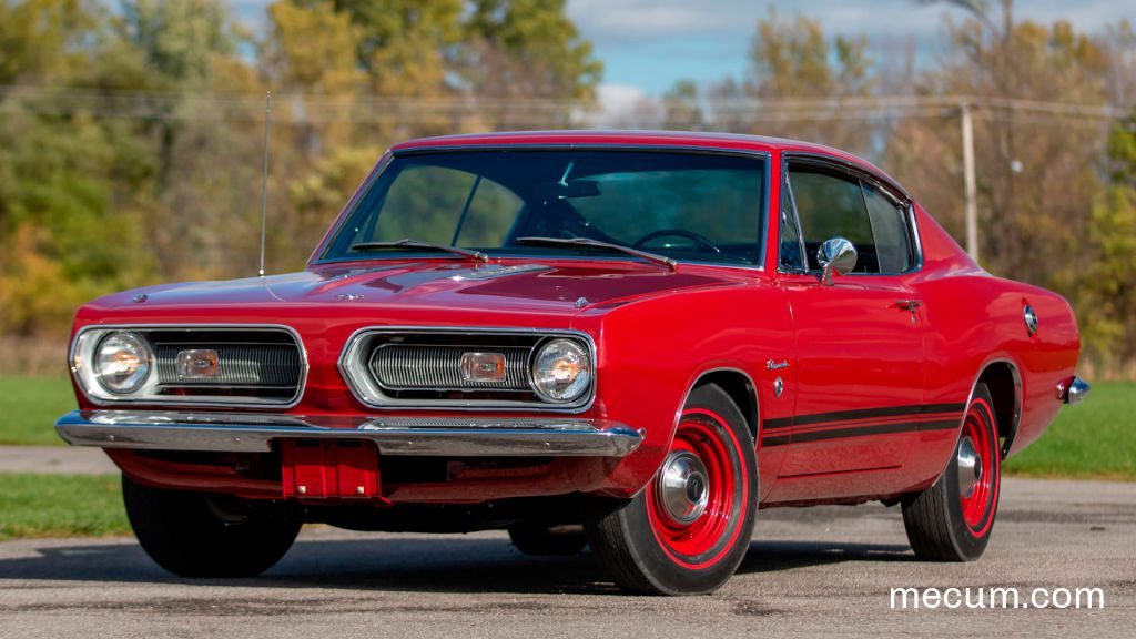 Photo of a red 1968 Plymouth Barracuda